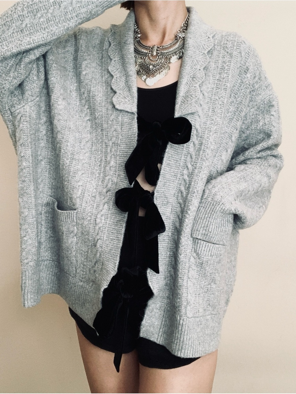 Brand New Joie bow cardigan size XL